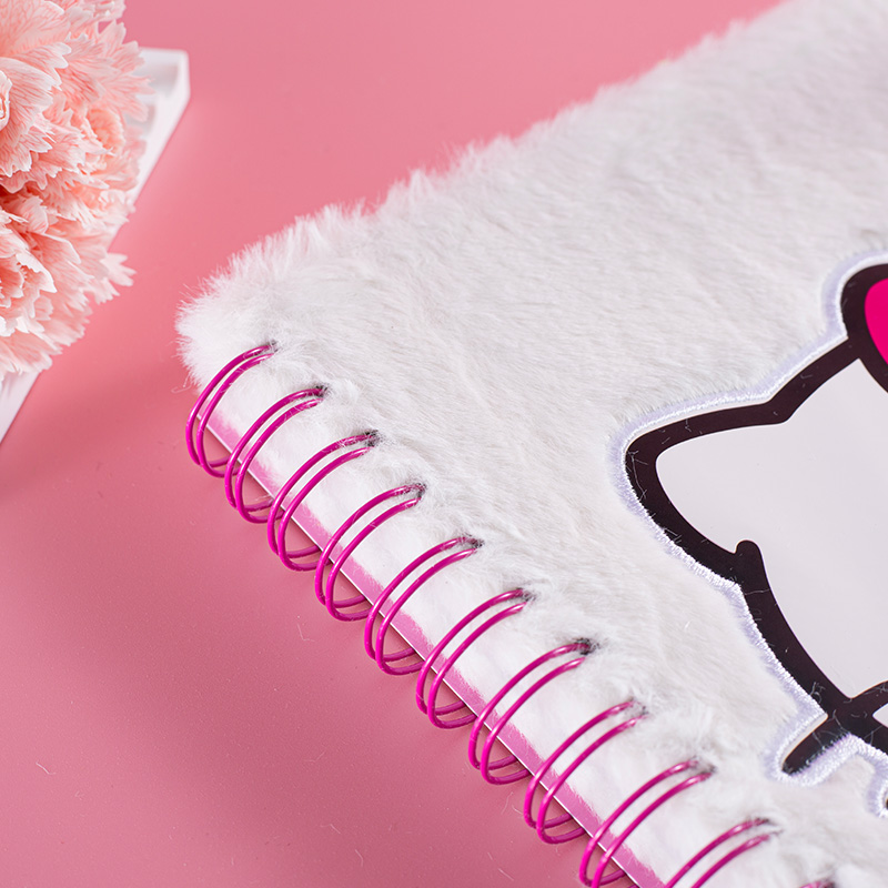 Cartoon Plush Spiral Bound Journal Notebook