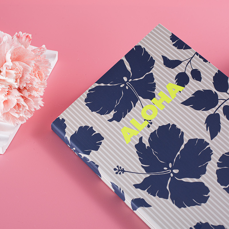 Hibiscus Flower Printing  Journal Notebook