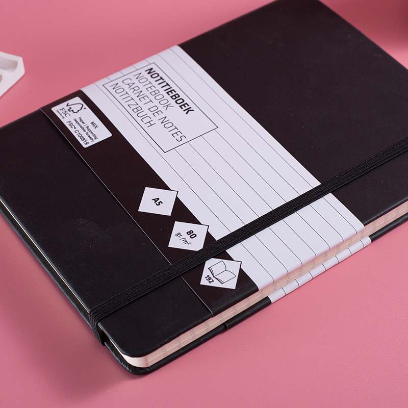 Business Hardcover Journal Notebook with Elastic Strap