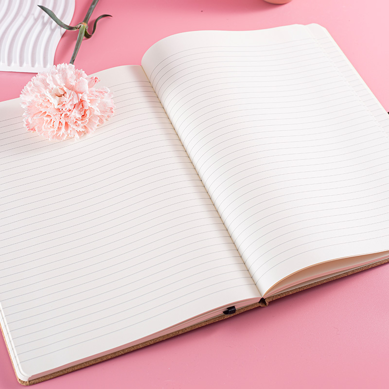 Eco-Friendly Cork Cover Lined  Notebook