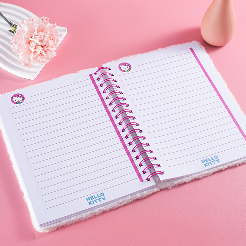 Cartoon Plush Spiral Bound Journal Notebook