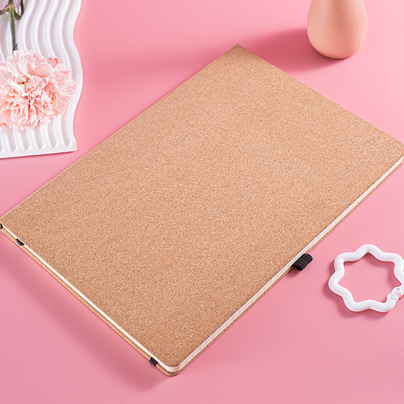 Eco-Friendly Cork Cover Lined  Notebook