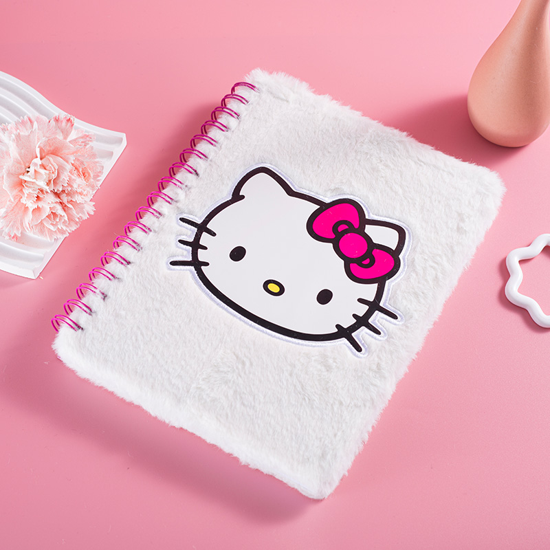 Cartoon Plush Spiral Bound Journal Notebook