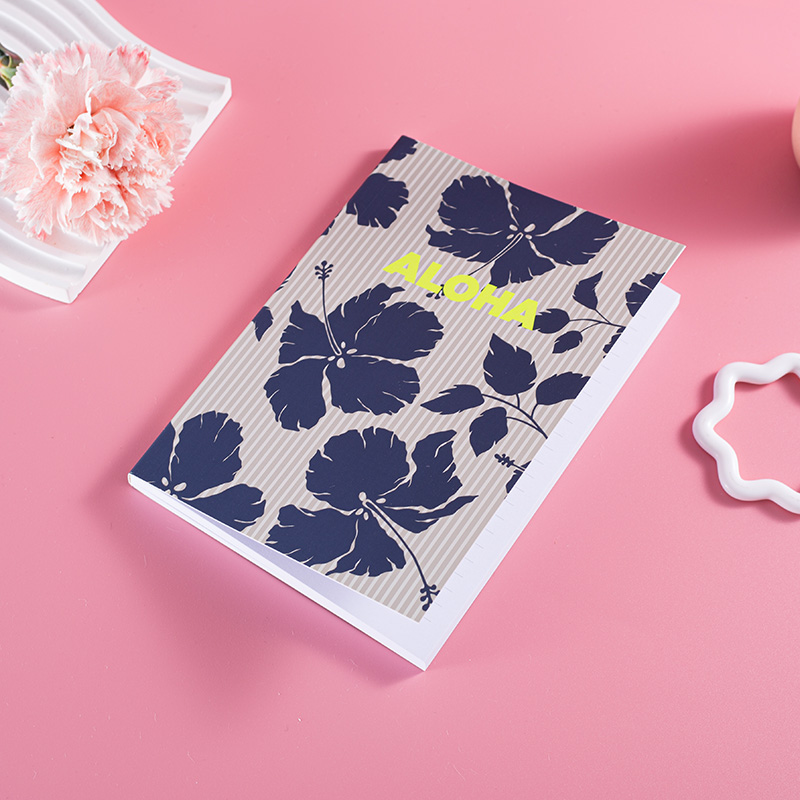 Hibiscus Flower Printing  Journal Notebook