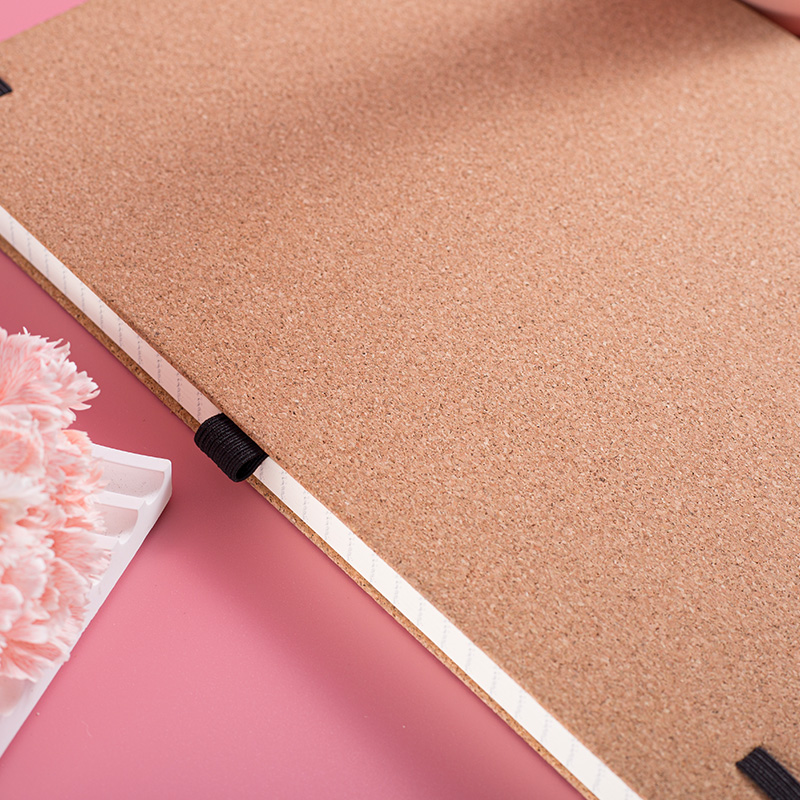 Eco-Friendly Cork Cover Lined  Notebook
