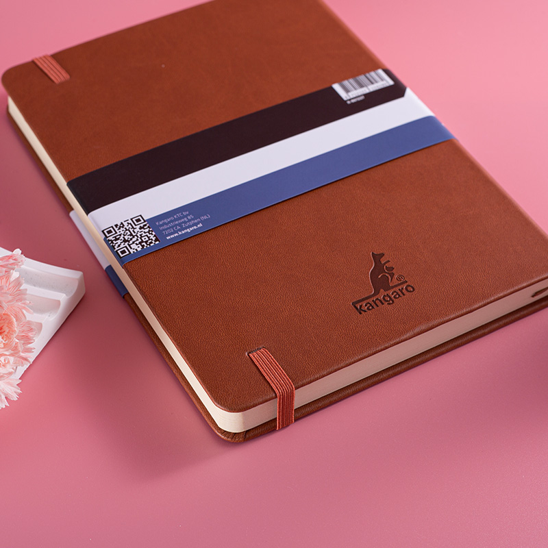 A4 A5 PU Hardcover Sketchbook with Elastic and Ribbon