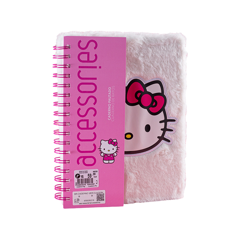 Cartoon Plush Spiral Bound Journal Notebook