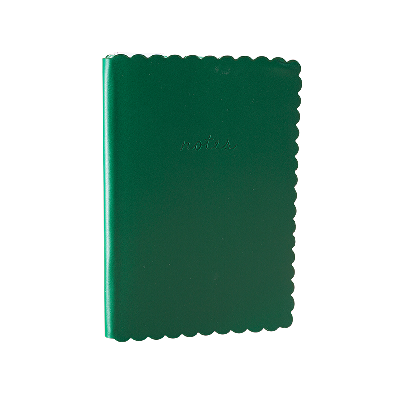 Scalloped Edge PU Leather Journal Notebook
