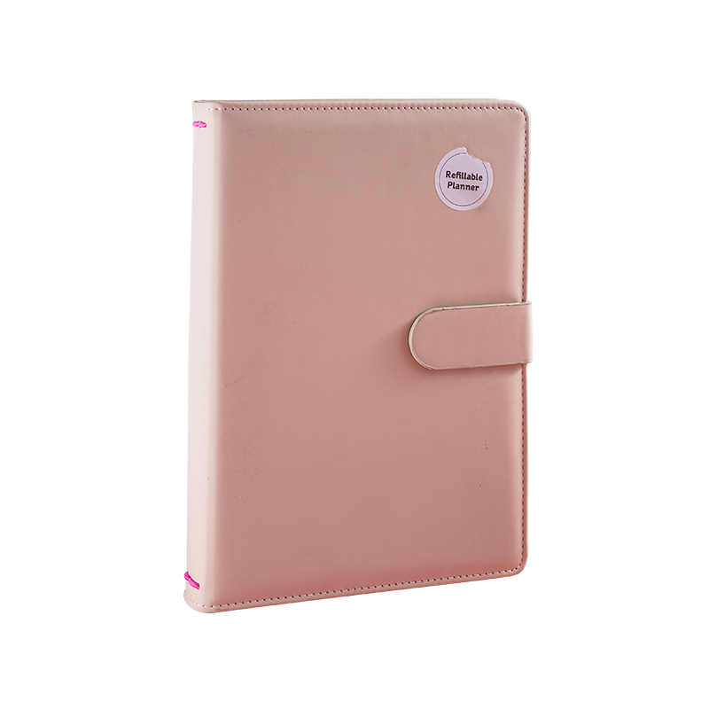 Pink PU Leather Journal Notebook with Magnetic Closure