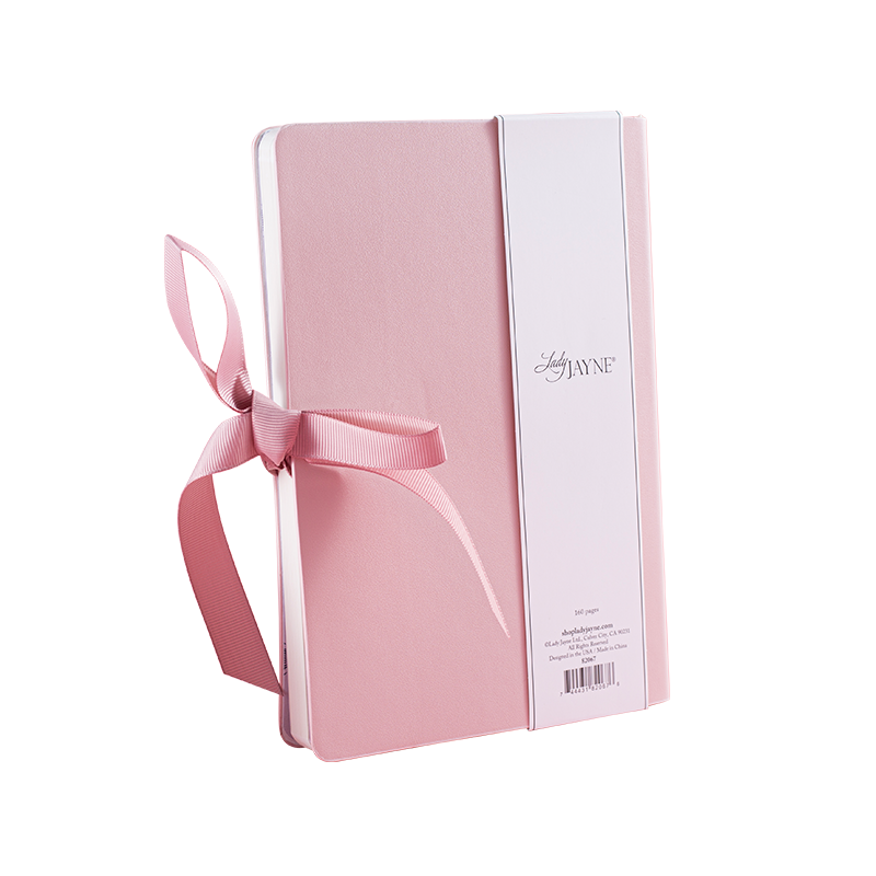 Pink Hardcover Journal Notebook with Cute Ribbon Tie