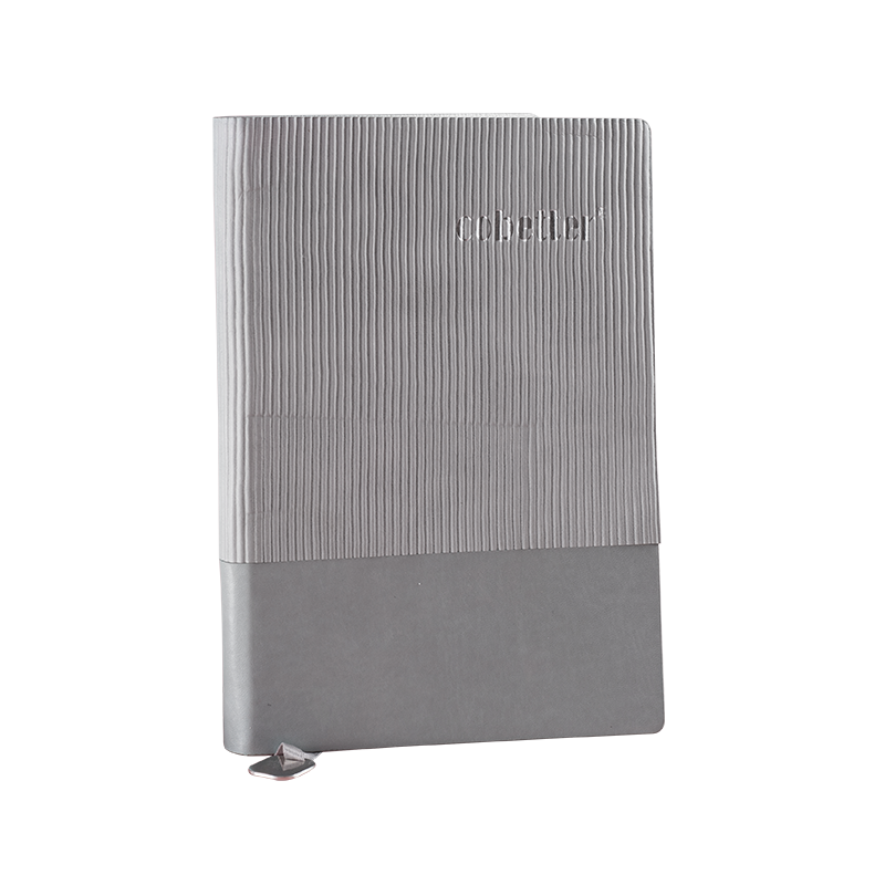 Business Pleated Texture Splicing PU Leather Notebook