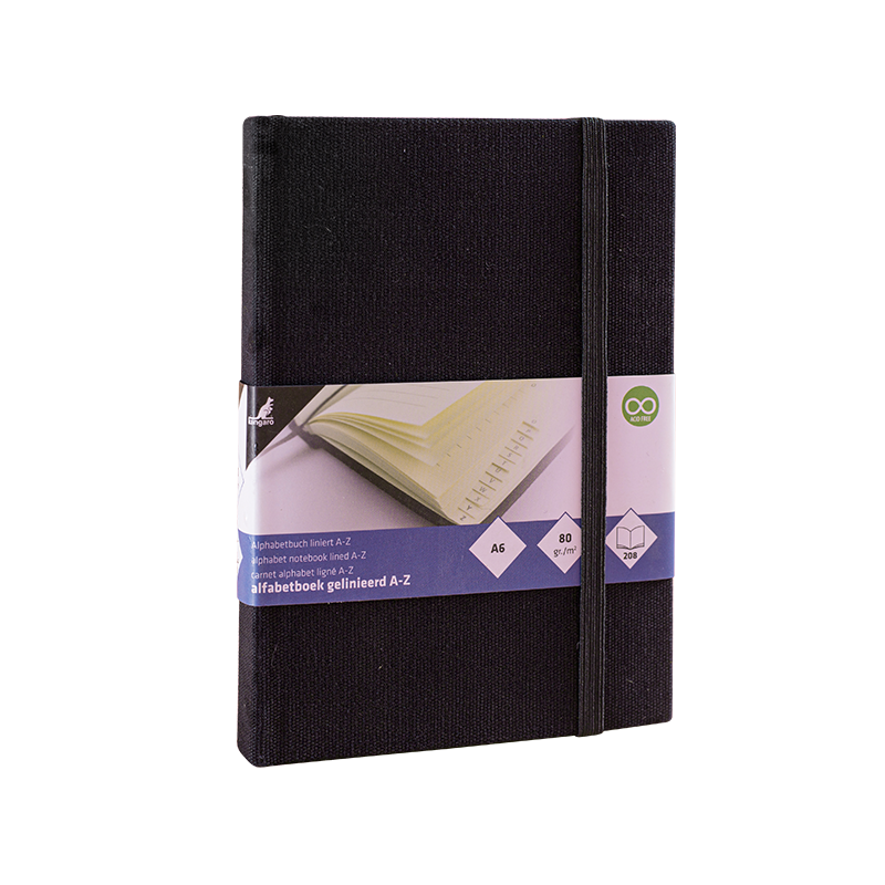 A6 Alphabetical A-Z Index Lined Notebook