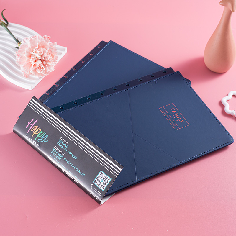 Textured Faux Leather Snap-In Planner Cover