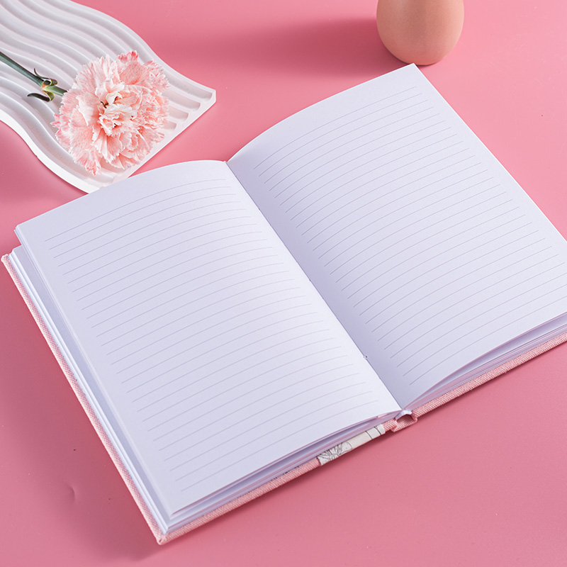 Chenille Embroidery Bow Decor Hardcover Notebook