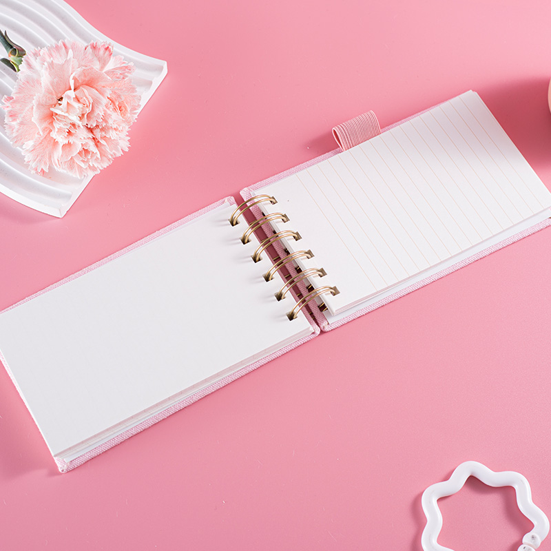 Plush Pencil Pattern Fabric Cover Spiral Notepad