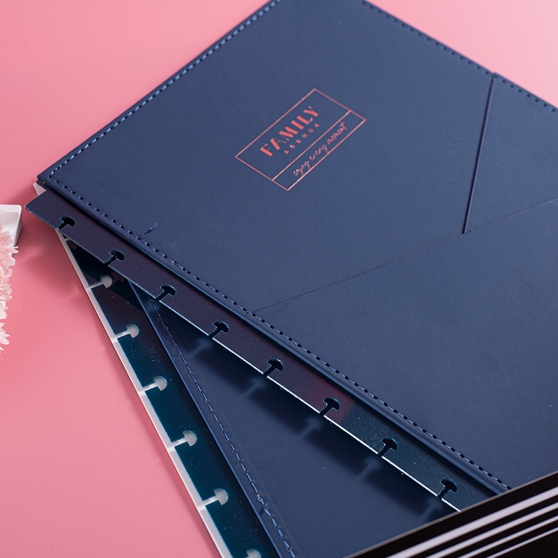 Textured Faux Leather Snap-In Planner Cover