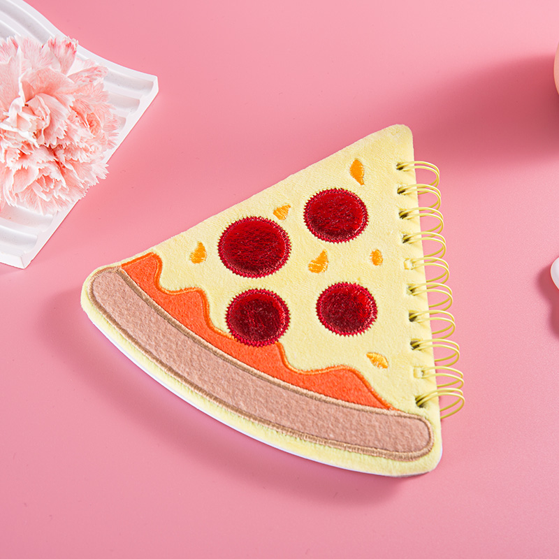 Mini Plush Pizza Shape Tear-Off Notepad