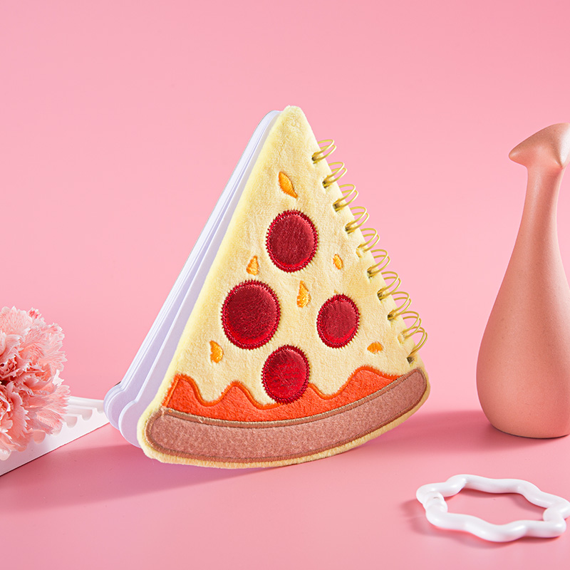Mini Plush Pizza Shape Tear-Off Notepad