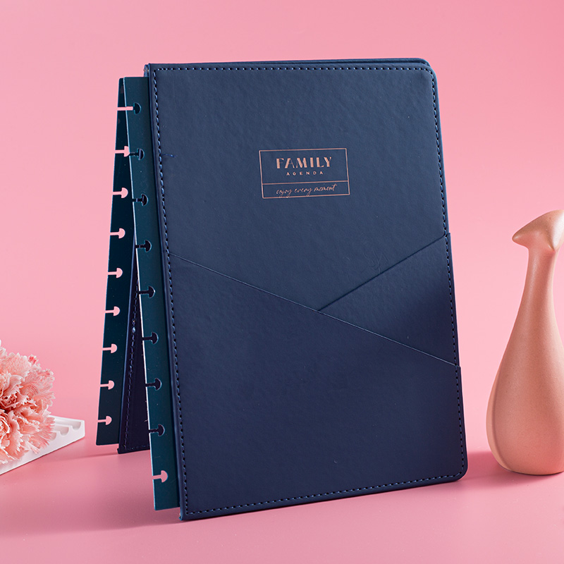 Textured Faux Leather Snap-In Planner Cover