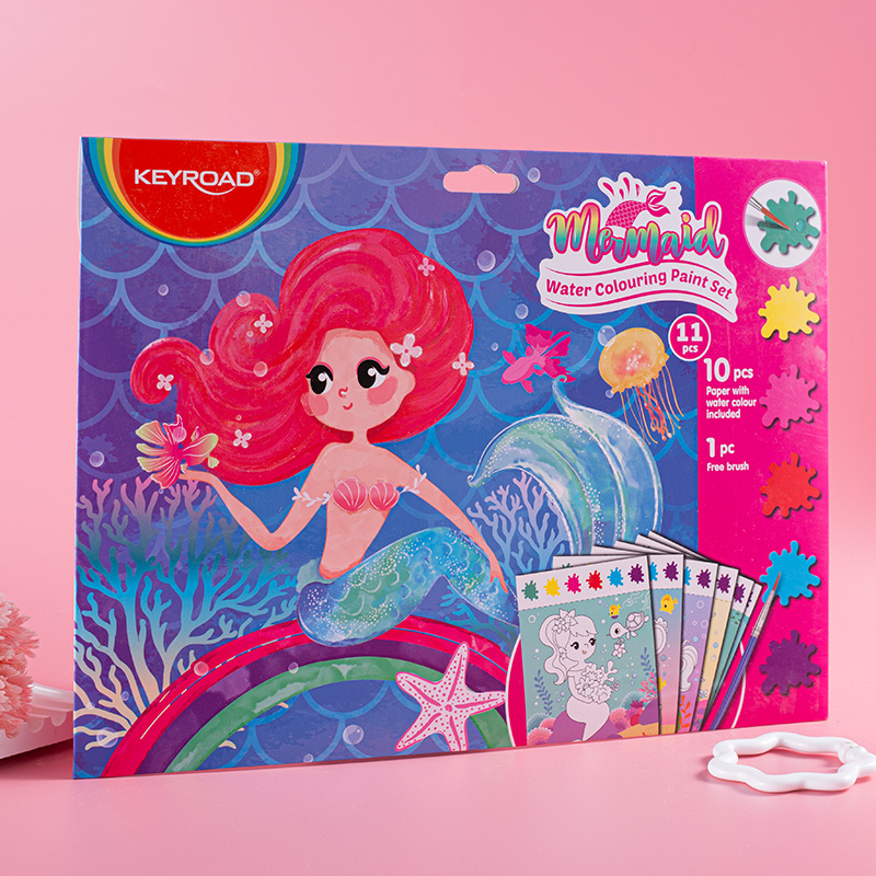 11Pcs Mermaid Water Colouring Paint Set