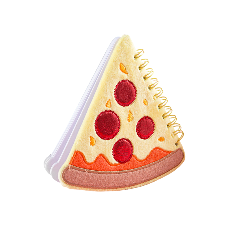 Mini Plush Pizza Shape Tear-Off Notepad