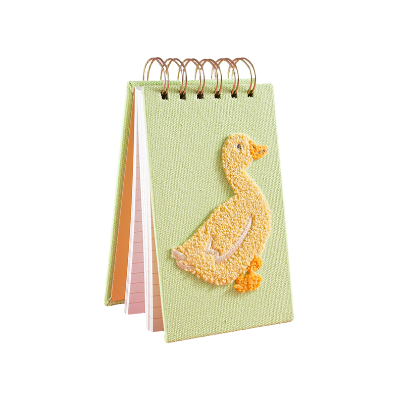 Cute Plush Yellow Duck Pattern Pocket Notepad