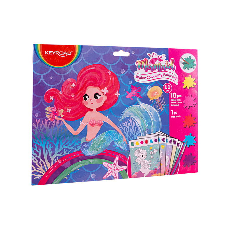 11Pcs Mermaid Water Colouring Paint Set