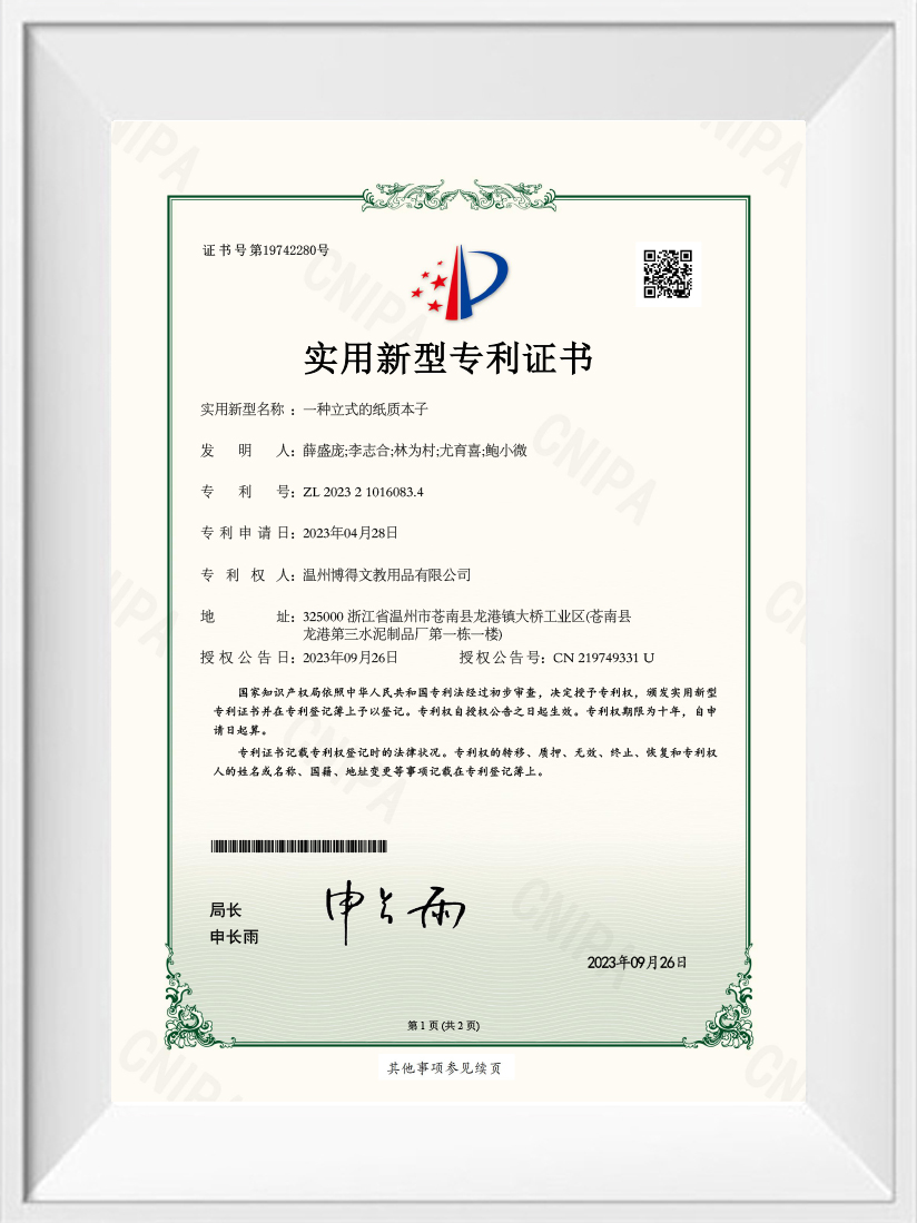 Patent Certificate